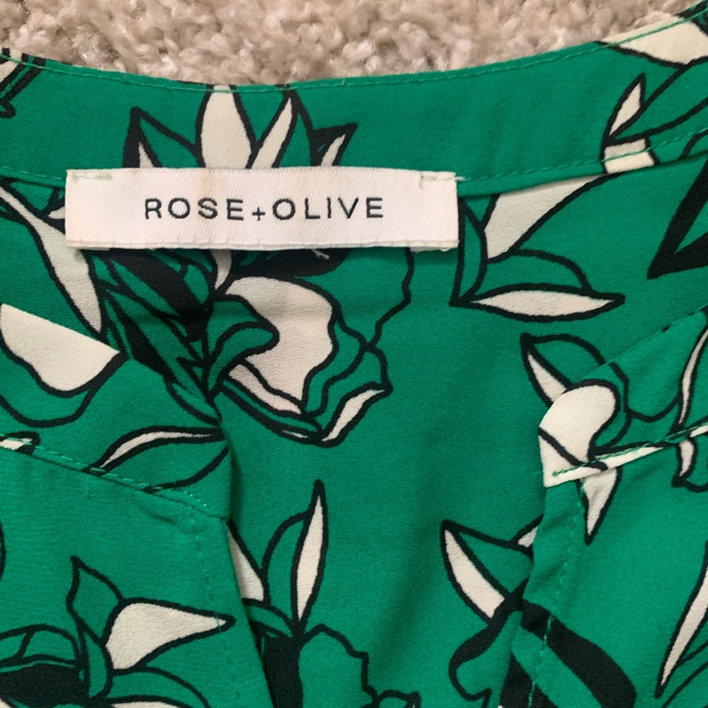 Kelly Green summer blouse - size large - Picture 2 of 3